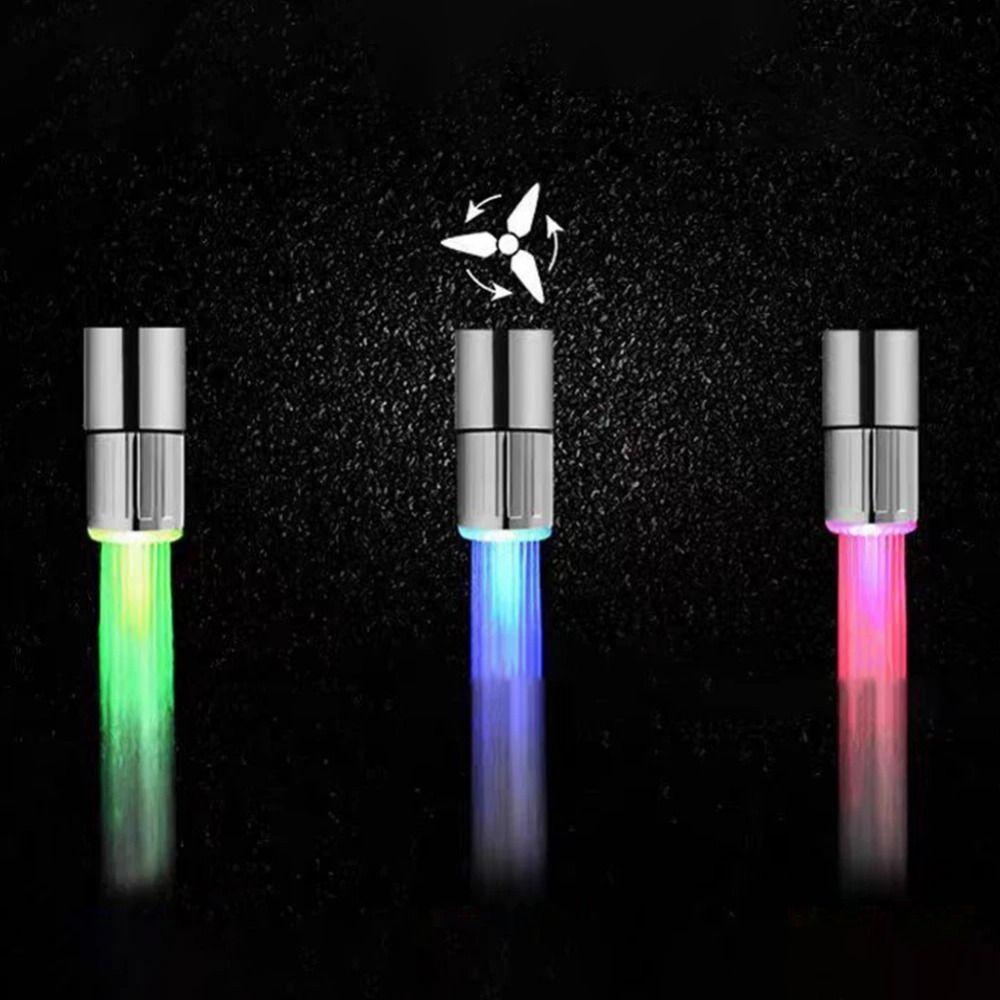Color Changing Temperature Control Faucet 1/3/7 Colors Temperature Sensor Shower Tap  Household