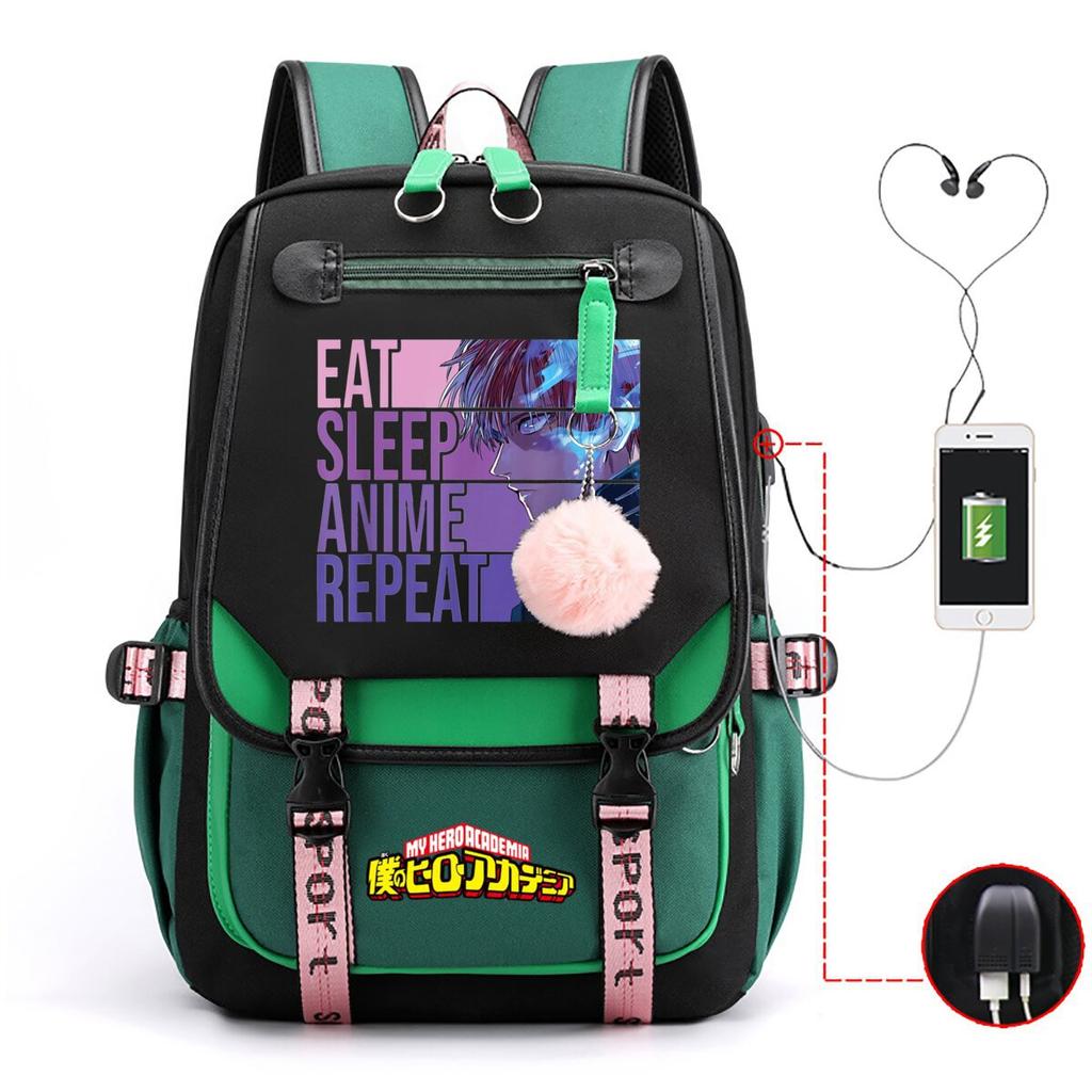 My Hero Academy Has the Same Peripheral Backpack, Animation Two-dimensional Printing, Primary and Secondary School Schoolbag.