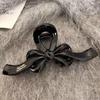 High-End Women's Large Bow Hair Claw Clip - 2025 Winter Ribbon Design