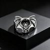Fashion Gothic Bat Ring for Men, Non-fading Stainless Steel Creative Animal Rings, Punk Unique Design Finger Jewelry Size 8-11