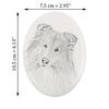 Collie Rough, Long-Haired Collie - commemorative plaque with a photo of a dog, tombstone with a print, personalized oval plaque from the Art-Dog brand
