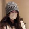 Korean Style Hollow Knitted Woolen Hat for Women Wool Blended All Match  Face Showing  Small Cold Hat  Trendy for Men