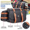 Universal Retro Motorcycle Side Hanging Bags Waterproof Pu Leather Saddle Bags Electric Bike Side Luggage Anti-Theft Car Bags