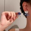 Weiß Blaue Malerei Blatt Blume Ohrringe für Frauen Neue Schicke Schmuck Persönlichkeit Ohrringe Koreanische Ohrringe Niedliches Romantisches Accessoire
