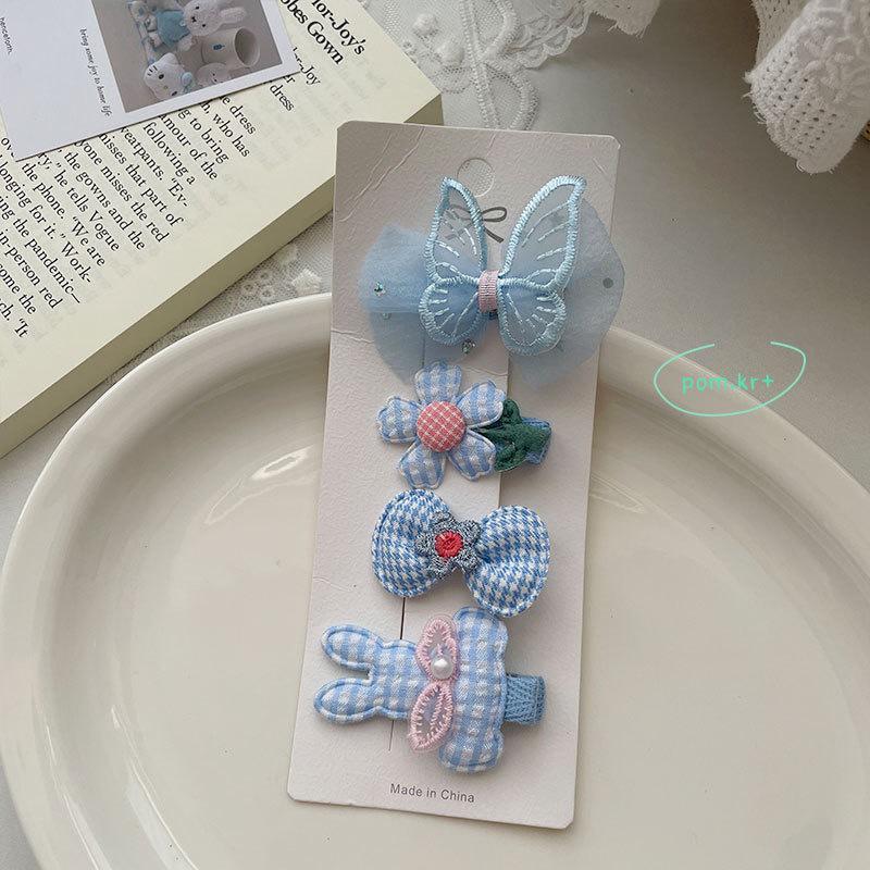 Милая заколка для волос с кружевным бантом и цветочным узором для детей