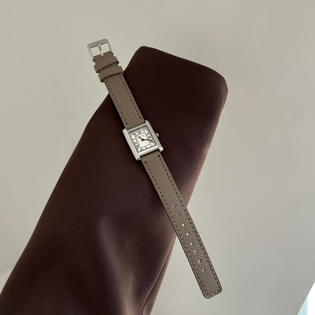 Women Square Rome Dial Watch Retro Quartz Watches Leather Strap Wristwatches