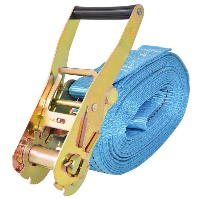 VidaXL Ratchet Tie-Down Straps 4 Pcs 4 Tons 8 M X 50 Mm Blue
