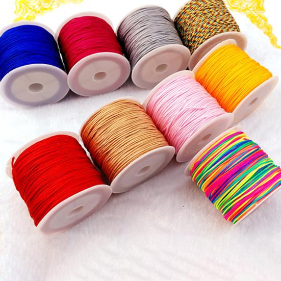 1 Rolle Nylon gewachste Bastelkordel Atmungsaktiv Klare Textur Traumfänger Gewachste Fadenkordel zum Nähen