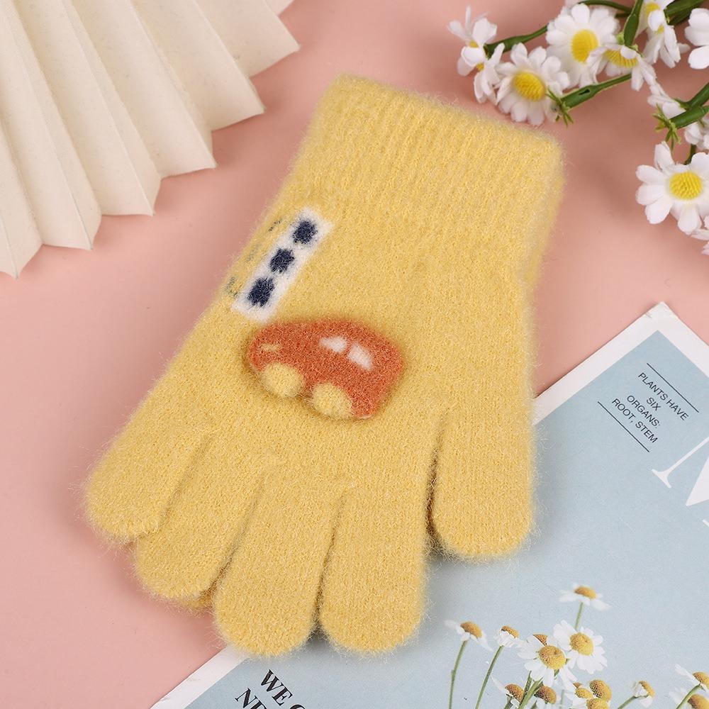 Coldproof Children Gloves Warm Knitted Mittens Durable Winter Plush Gloves  For 2-5 Years Kids