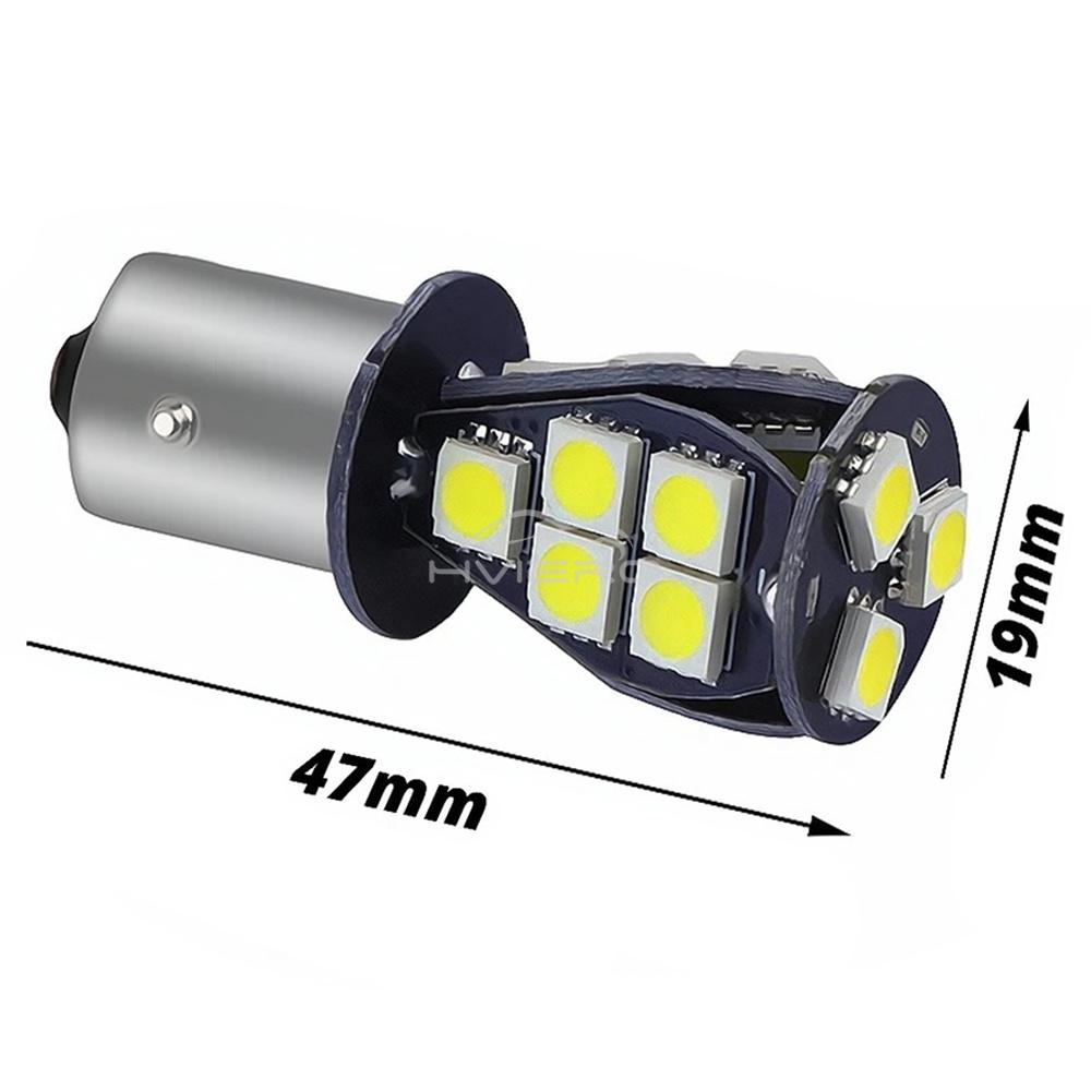 Car Tail Brake Turn Signal Reverse License Plate Replacement Bulbs Multi Base BA15S 1156 1157 5050 18SMD 12V Parking Lamp 2PCS
