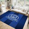 Portsmouth FC Design Kristall-Samt-Teppich Gemütlich Nicht?Rutschfester Teppich mit Aufdruck für Schlafzimmer Wohnzimmer Eingang