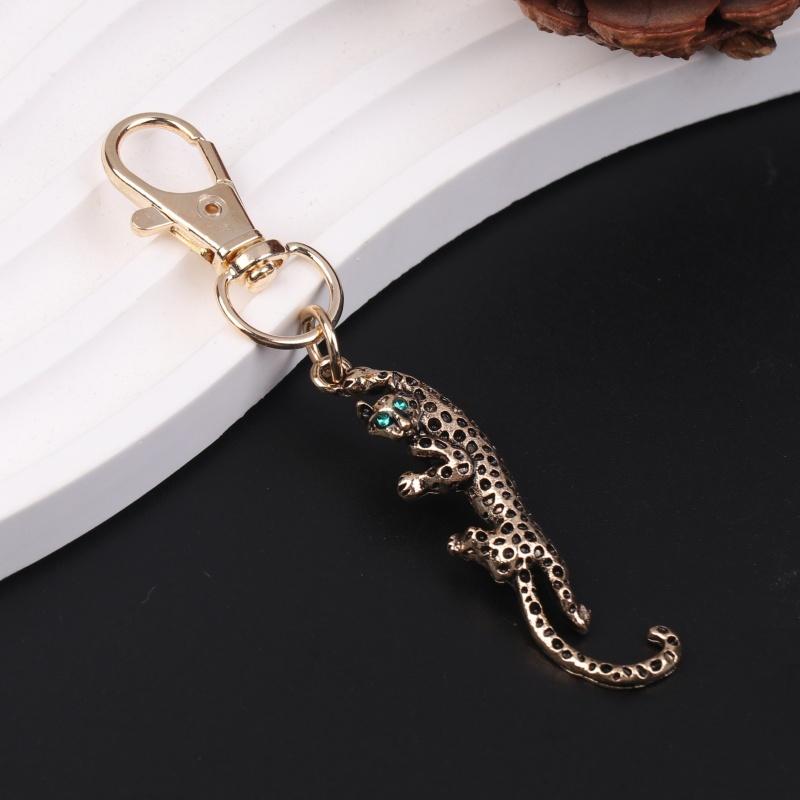 Animal Panther Pendant Keychain For Women Handbag Dangle Men Car Charm Ornaments Fashionable Diamond Jewelry Gifts