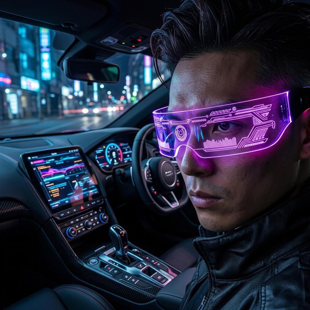 Versatile LED Glasses Luminous Visor for Cosplay, Raves, Halloween and New Year with Clear Vision