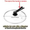 Universal Vertical Pan Lid 14-38cm/6-15in Visible Wok Cover Tempered Glass Pot Lid  Dish