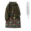 Long Length Cotton-Padded Coat Winter New Women's Clothing Hooded Collar Long Sleeves Single-Breasted Pocket Embroider Velvet Cotton Clothes 27217
