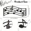 1PC Black Treble Clef Glossy Wooden Wall Art Music Notes Decor Sign