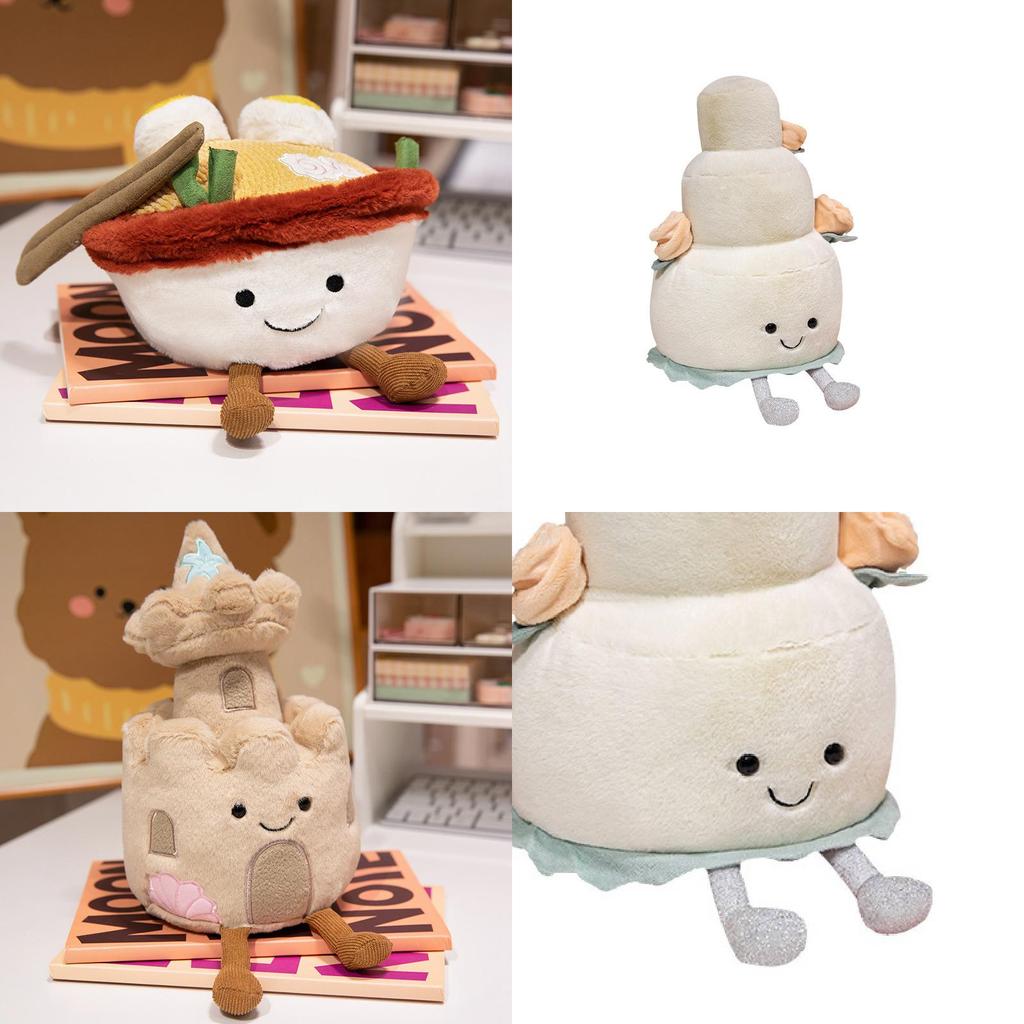 Adorable Realistic Castle Cake Plush Toy Stunning 30cm Wedding Cake Design