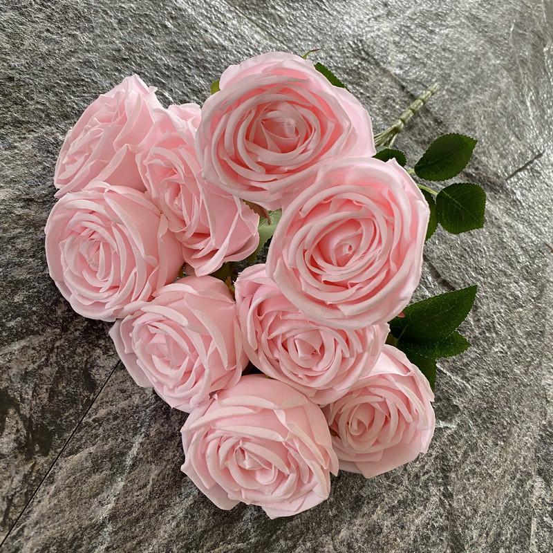9 Head Artificial Silk Flower For Wedding Photography Home Decorations Gift