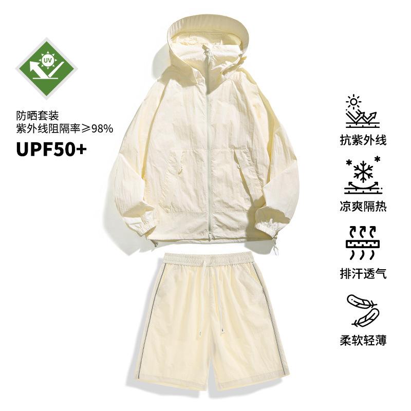 Roupas de sol com visão noturna refletiva masculinas leves e respiráveis tops de sol femininos esportivos ao ar livre trajes de sol para casais