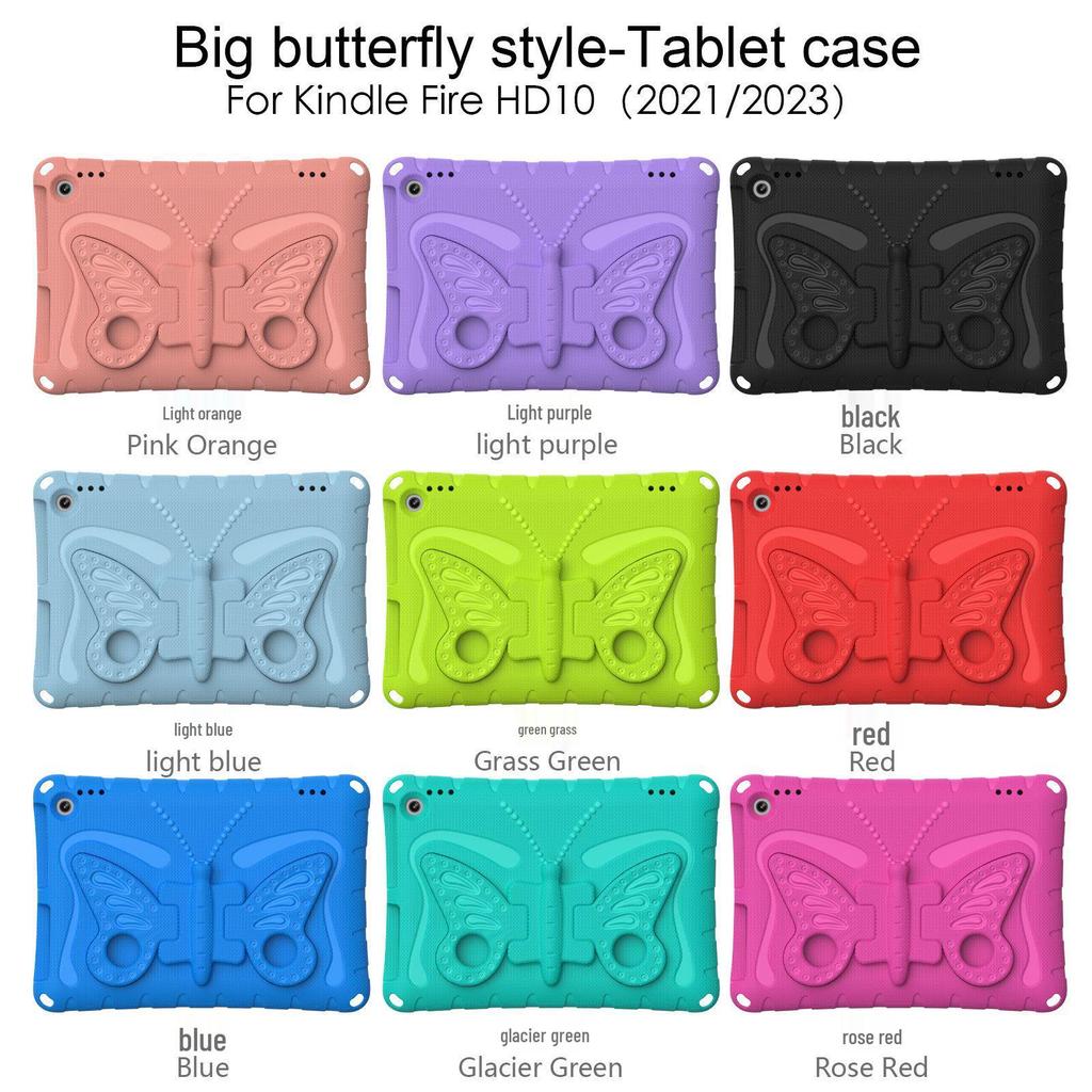 Butterfly Stand EVA Protective Case for Kindle Fire HD10 (2021/2023)