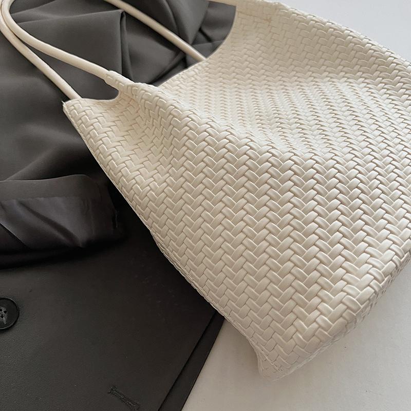 Borsa Tote Grande Intrecciata con Tracolla Lunga e Design Spazioso Perfetta per la Spesa Quotidiana e le Uscite