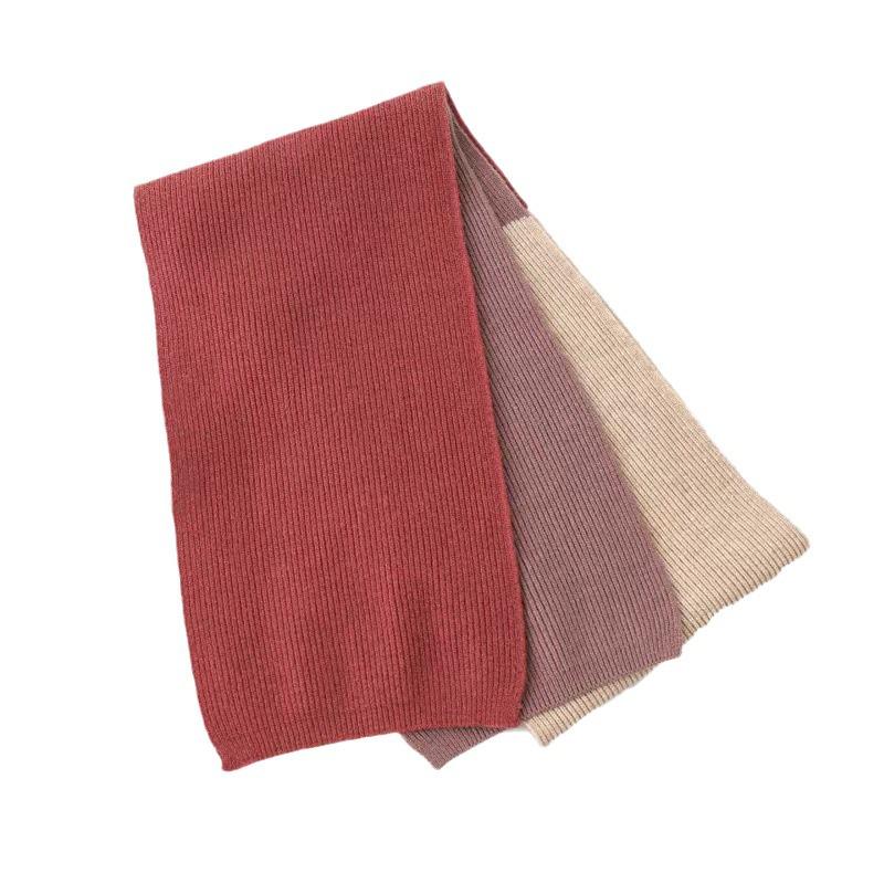 Damen Zweifarbiger Strickwollschal - Herbst/Winter Halswärmer, Koreanischer Stil, Vielseitig & Warm