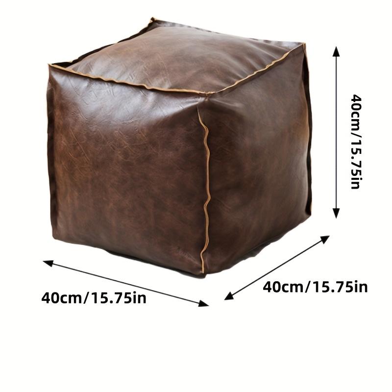Luxury Light Leather Mat Tatami Floor Storage Seat Cushion Living Room Household PU Leather Seat Cushion Old Clothes Storage Bag