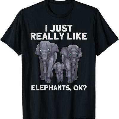 Cute Elephant For Men Women Kids Land Animal Elephant Lover T-Shirt1
