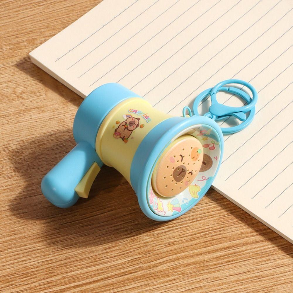Cartoon Capybara Music Trumpet Key Chain Recording Handheld Speakers Toy  Friend Gift