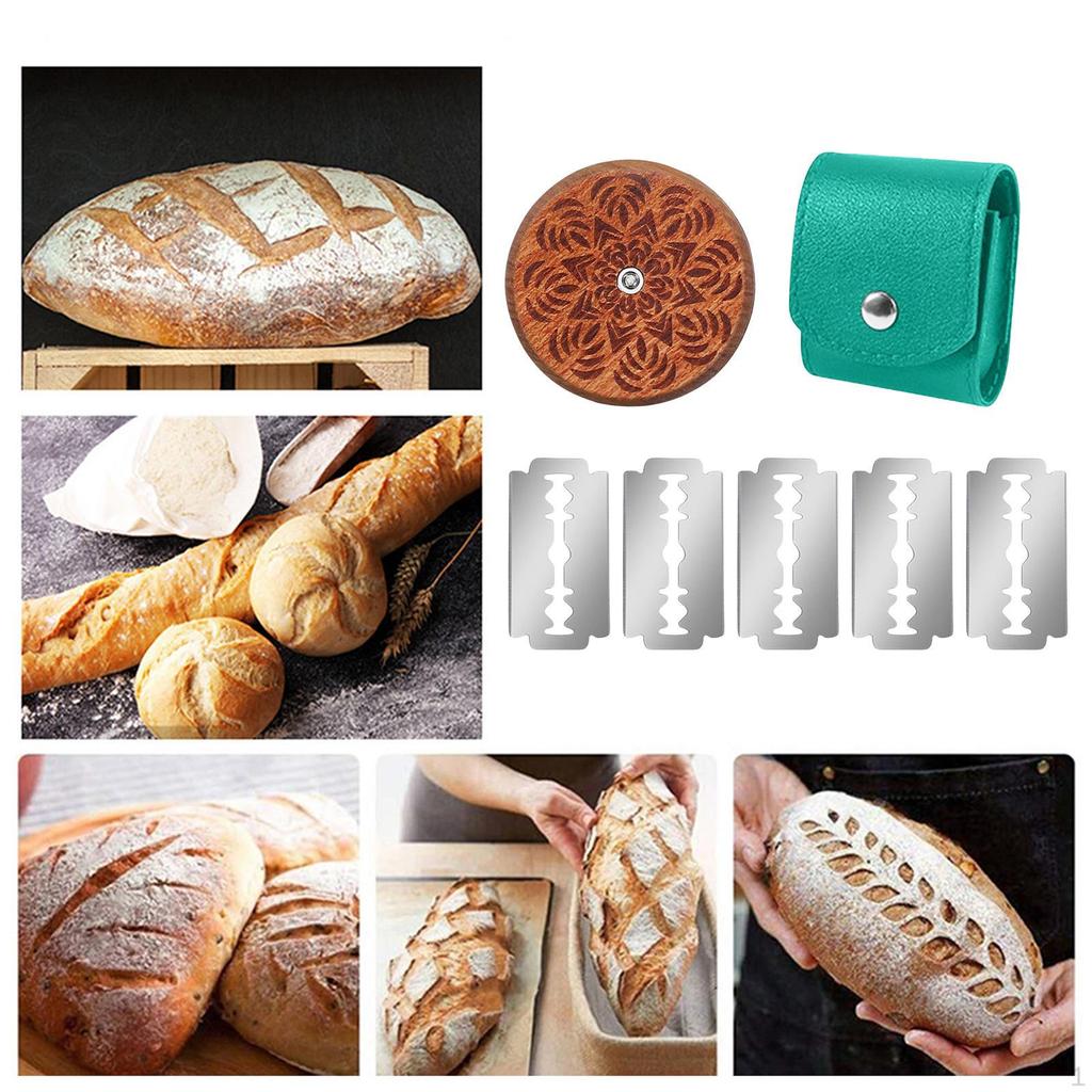 Bread Cutter With 5 Replaceable And Storage Scoring Cutting Tools For