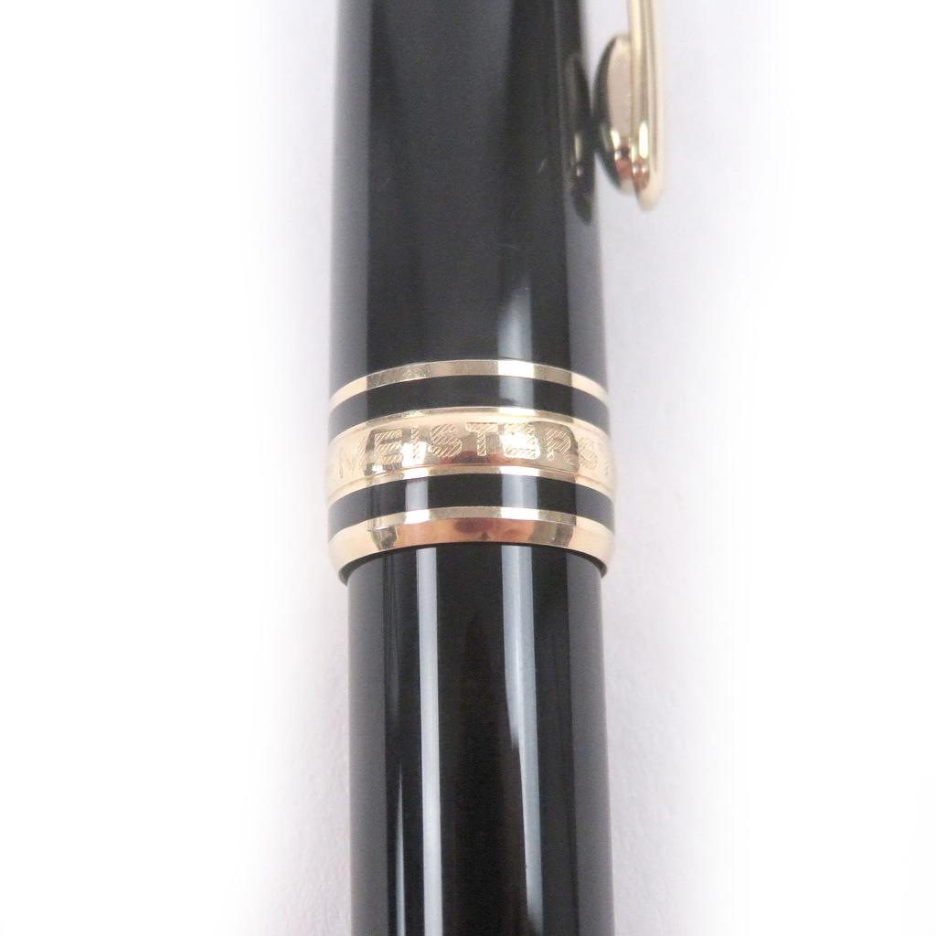 Great MONTBLANC fountain pen Meisterstück Classic black 14K mens Used
