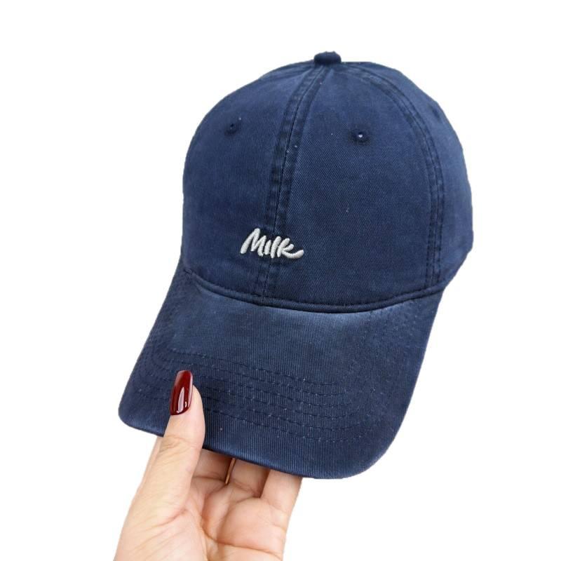 Wide-brimmed baseball cap for women, new spring and autumn fashion embroidered duckbill cap, makes the face look smaller, versatile hat