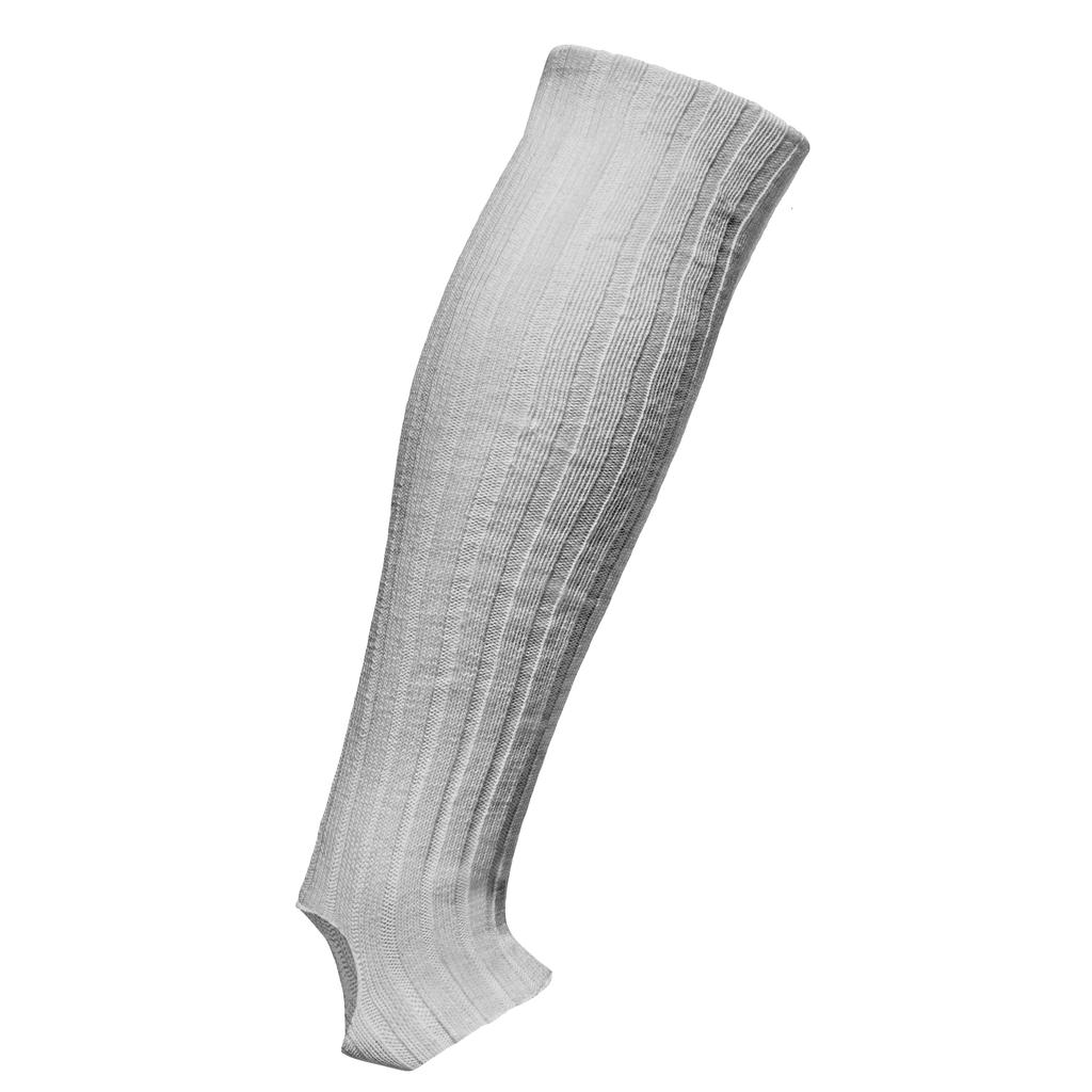 Getry Długie Ocieplacze Na Łydki Z Dziurą Na Pięty Szare 60 Cm
