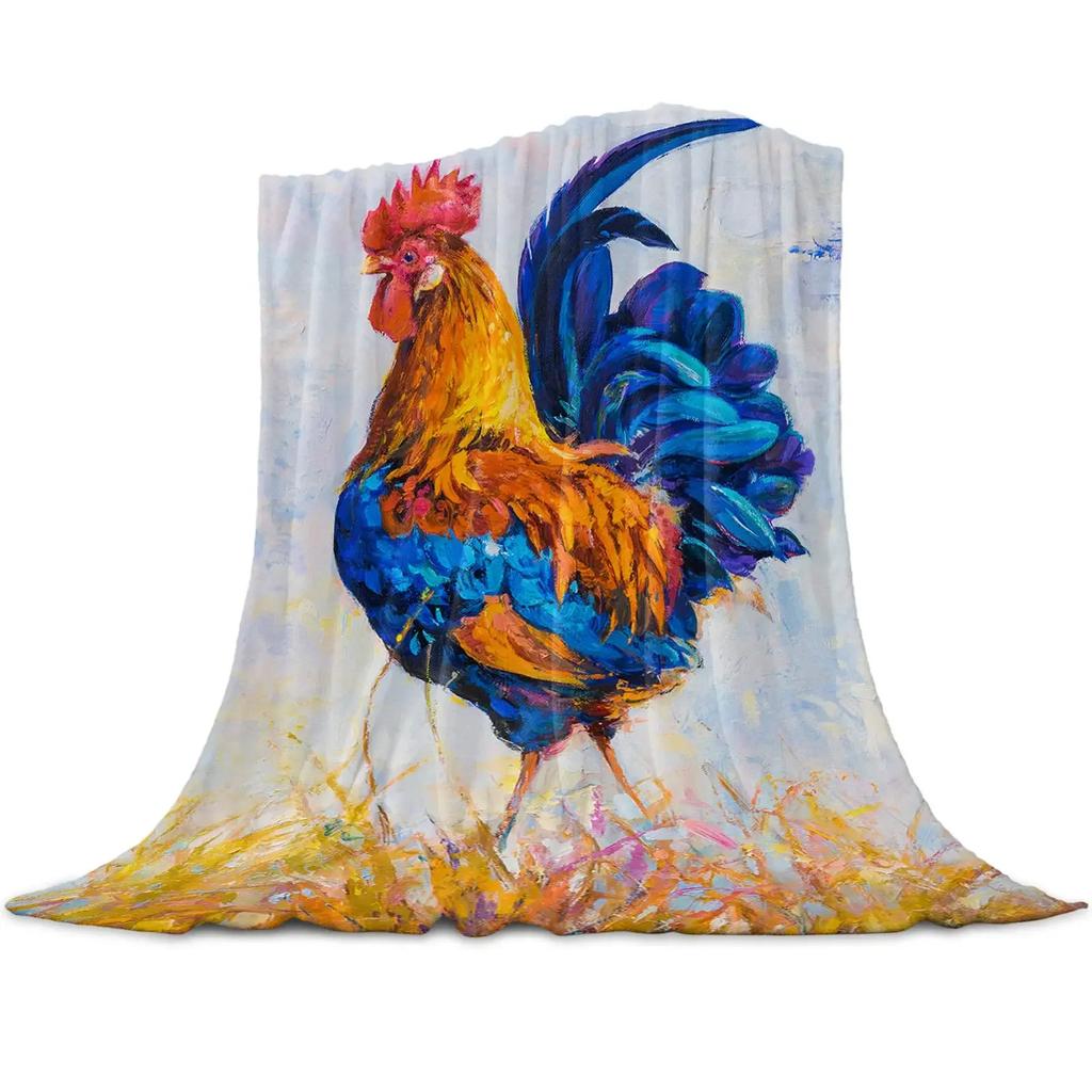 Galaxy Chicken Blanket Flannel Blanket Super Soft Warm Blanket for Living Room Bed Sofa Couch Decoration Lightweight King Twin