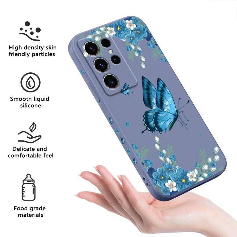 Exquisite Butterfly Phone Case For Samsung Galaxy S25 S24 S23 S22 S21 S20 S10 S10E Ultra Plus FE Note 20 Ultra Plus Cover
