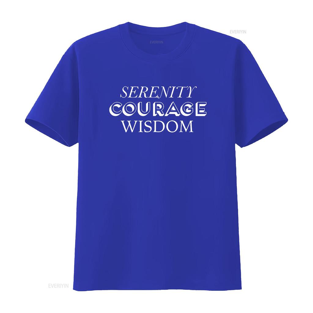 Serenity Courage Wisdom Spiritual Religious T Shirt vintage Washed Top For Everyday Wear streetwear Soft Stretched Casual