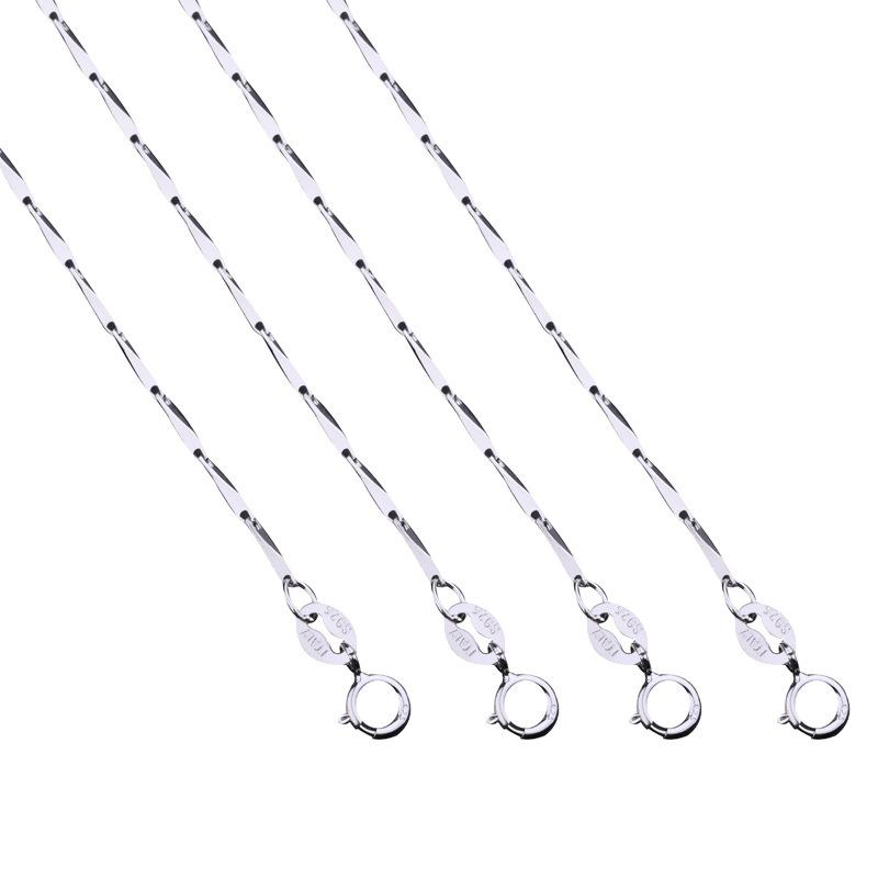 Women's Fine Necklace, Water Wave Chain, Cross Chain Jewelry Accessories