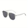 1/2 pezzi - Occhiali da sole quadrati vintage per donna uomo montatura spessa doppio ponte occhiali da vista femminile chic occhiali da sole poligonali tonalità