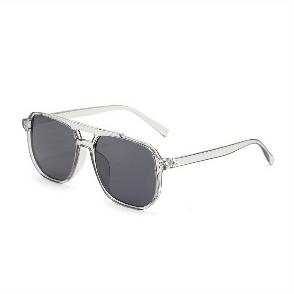 1/2 pezzi - Occhiali da sole quadrati vintage per donna uomo montatura spessa doppio ponte occhiali da vista femminile chic occhiali da sole poligonali tonalità