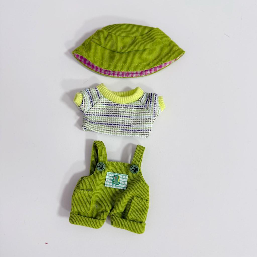 [Cloth Only] 17cm Doll Clothes Little Rabbit Overalls Set Adorable & Fashionable Doll Clothing Set Replacement