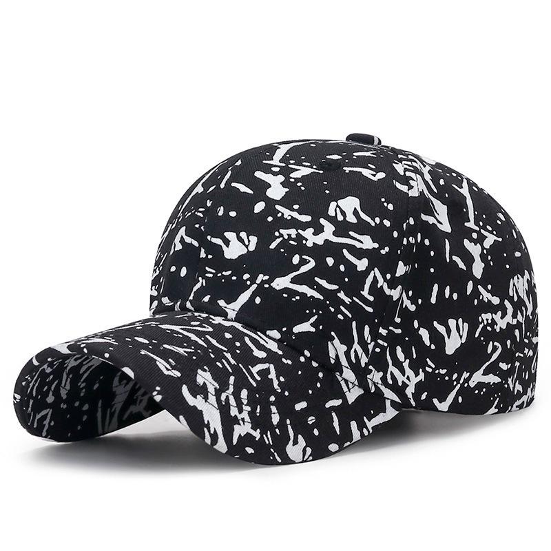 Korean Style Cotton Graffiti Baseball Cap for Women and Men - Trendy Sun Protection Hat for Spring and Autumn