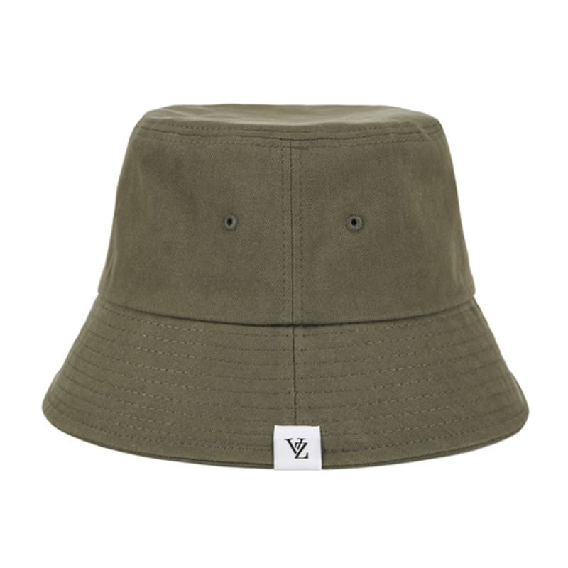 VARZAR Herringbone Label Bucket Hat Khaki