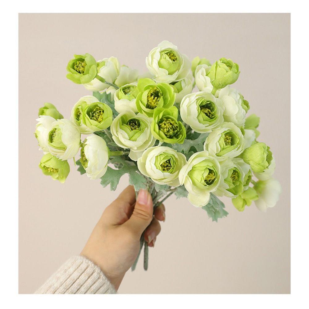 15 Heads Simulation Camellia Flower Multicolor Faux Flower Party Supplies