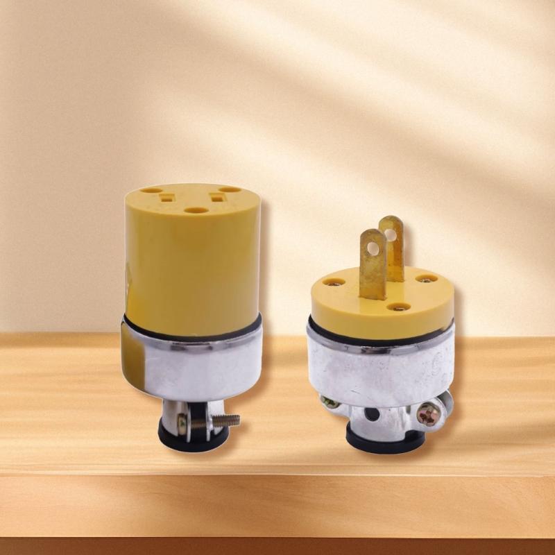Male Female 15A NEMA L5-15P L5-15R Wiring Lock Connectors US Industry Plug Generator Control Power Receptacle Socket