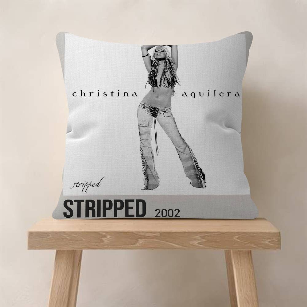 Christina Aguilera Singer Cushion Cover Inches Farmhouse Decor Home Throw Pillow Covers For Couch Decorations
