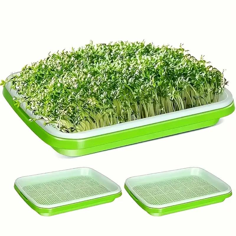 ZDQ003 Home Seed Germination Tray Seedling Planting Pot Wheatgrass Cultivation Soilless Tray for Gardening And Agriculture