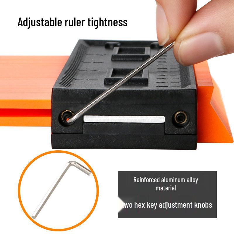 Locking Contour Gauge: Irregular Arc Ruler for Woodworking and Measuring