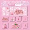 2027 Santa Claus & Snowflake Window Clings - Decorative Christmas Stickers for Glass & Walls