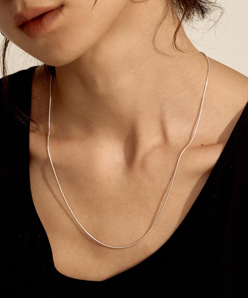 Novice Tokyo Simple Narrow Necklace [Silver 925] (2 Sizes) / Silver