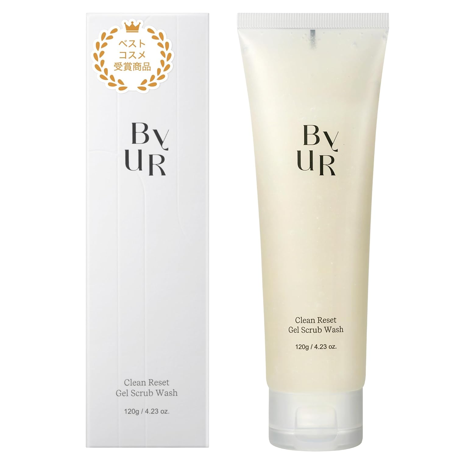 ByUR Facial Cleansing Gel Foam Scrub Wash Clean Reset Pore Dirt Moisturizing Combination Skin Dry Exfoliation Dense 120g Mild Peeling Care